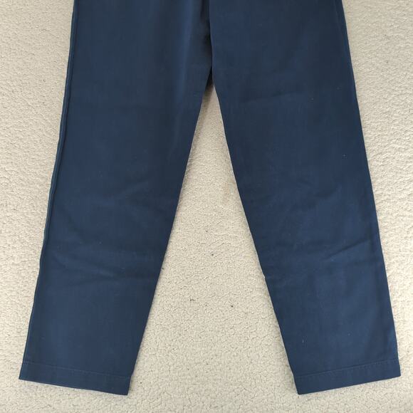 Vintage 90s Calvin Klein Pleated Pants Navy Blue Tapered Leg Women's 6 High-rise - Picture 6 of 11